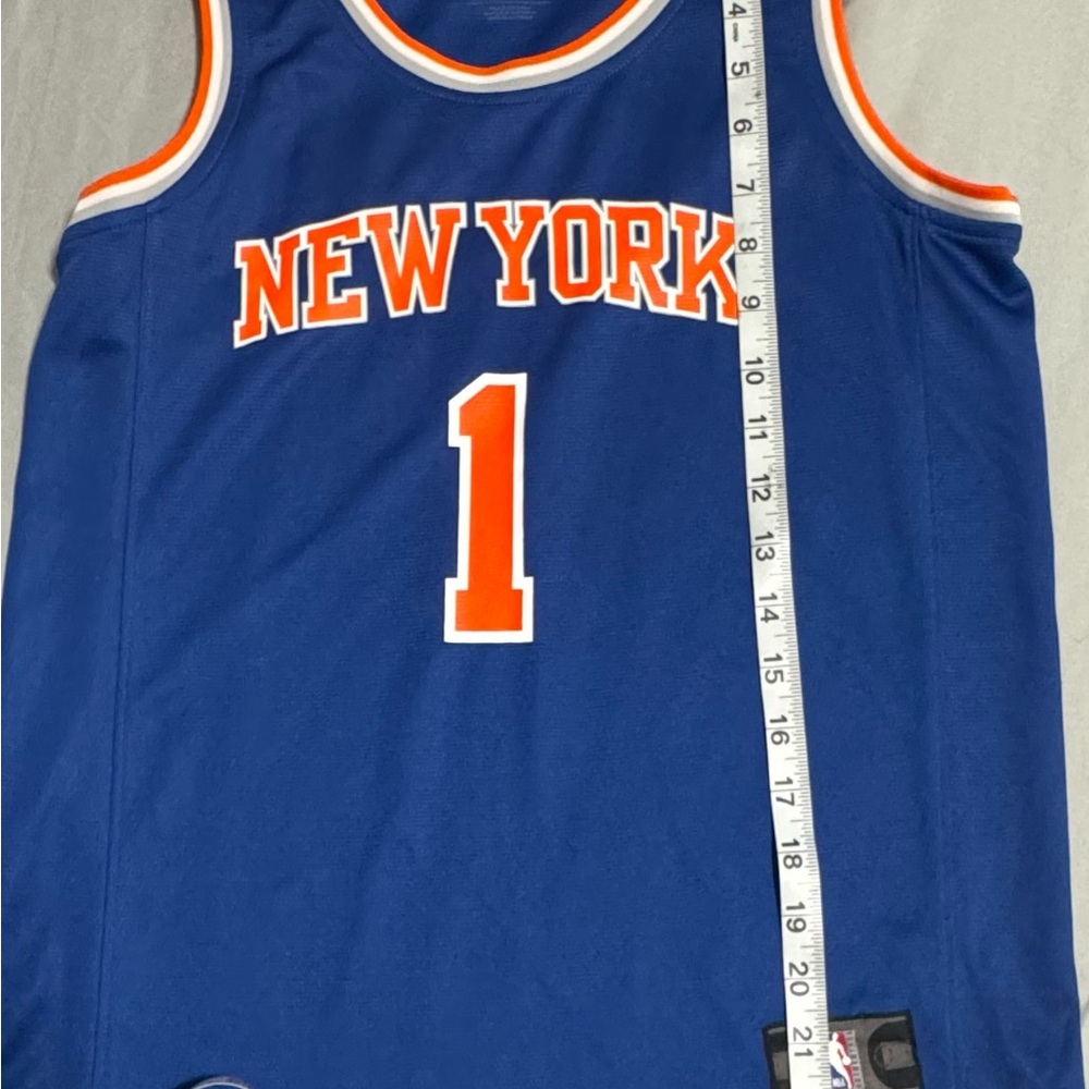 New York Knicks Kids Jersey Obi Toppin #1 Youth Size M (Stain) - Picture 6 of 9